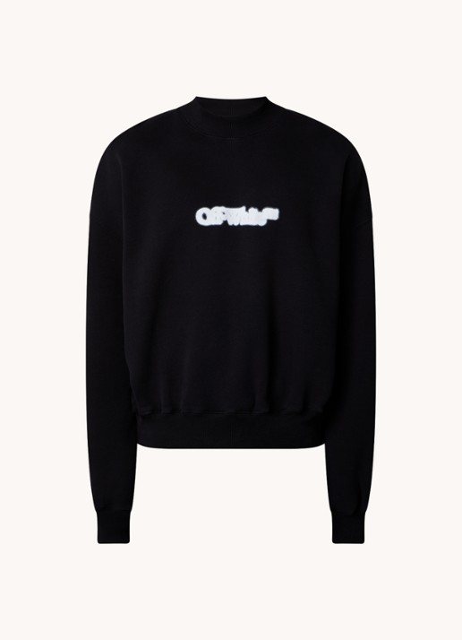 Off-White Blurr sweater met logoprint - voorkant 2 zwart
