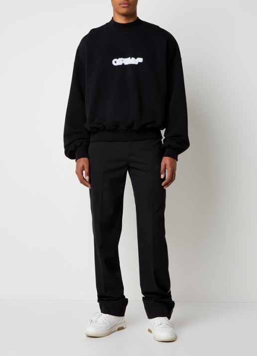 Off-White Blurr sweater met logoprint - voorkant 3 zwart
