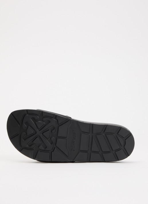 Off-White Bookish slipper met logo - detail 3 zwart