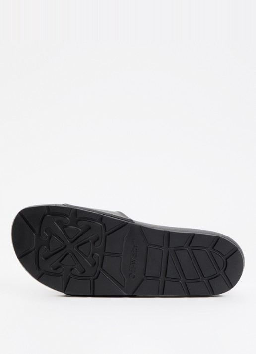Off-White Bookish slipper met logo - detail 3 zwart