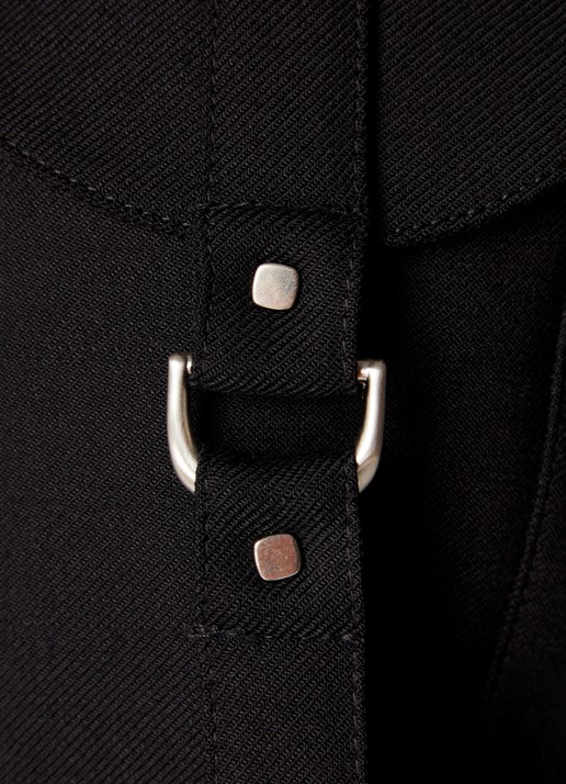 Off-White Cargo jack in wolblend met schoudervulling - detail 3 zwart