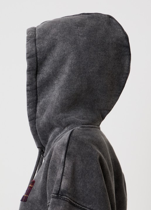 Off-White Check hoodie met logo - detail 2 antraciet