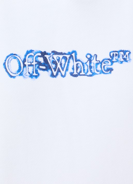 Off-White Cloudy Arrow hoodie met logo - detail 3 wit