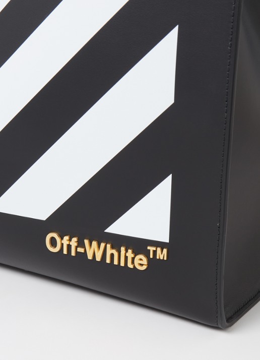 Off-White Diag Hybrid shopper van leer - detail 3 multicolor
