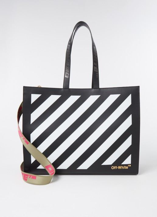 Off-White Diag Hybrid shopper van leer - voorkant 4 multicolor