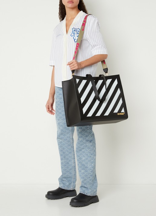 Off-White Diag Hybrid shopper van leer - voorkant 6 multicolor