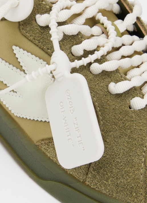 Off-White End Of Play sneaker met details van kalfsleer en suède - detail 5 mosgroen