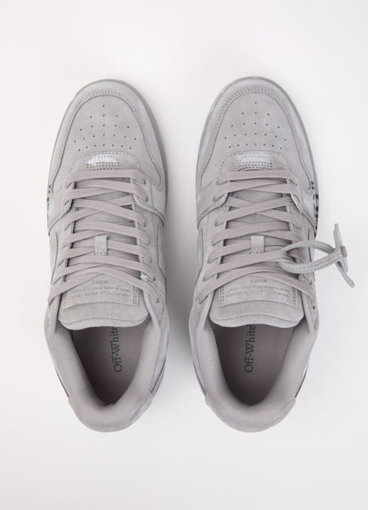Off-White For Walking sneaker van suède - detail 2 grijs