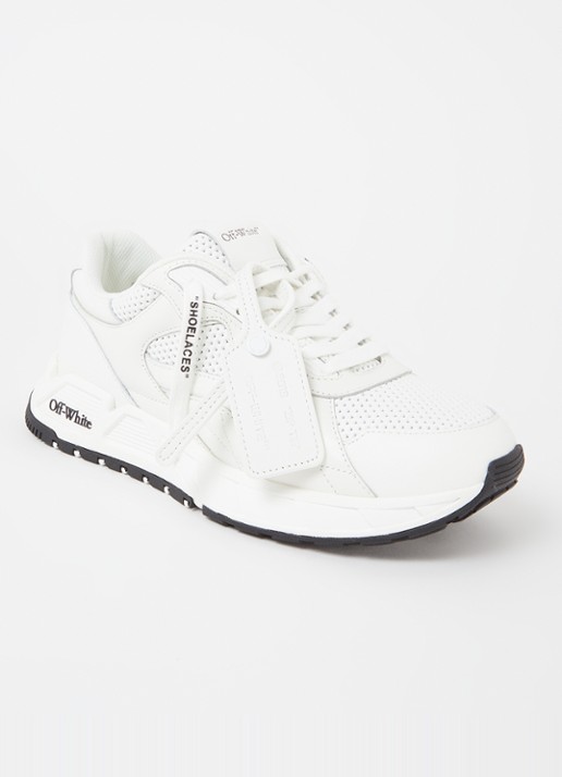 Off-White Kick Off sneaker van leer - voorkant wit