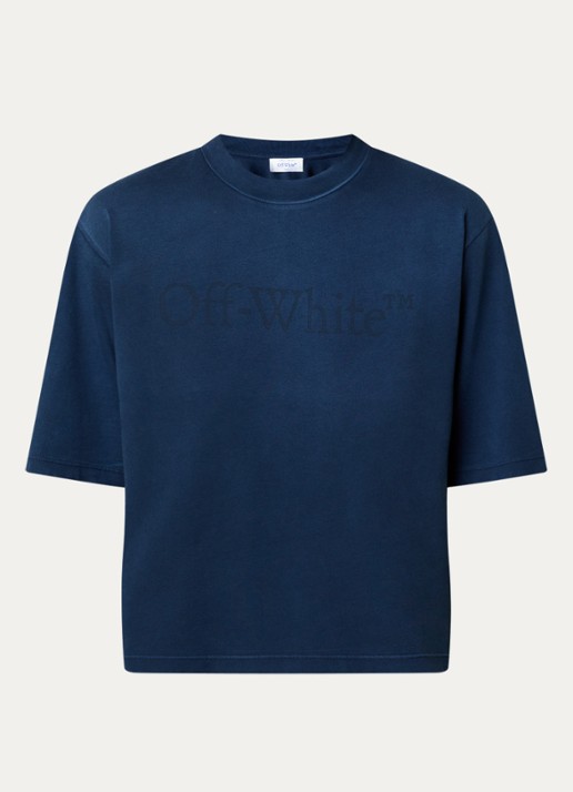 Off-White Laundry Box T-shirt met logoprint - voorkant 2 indigo