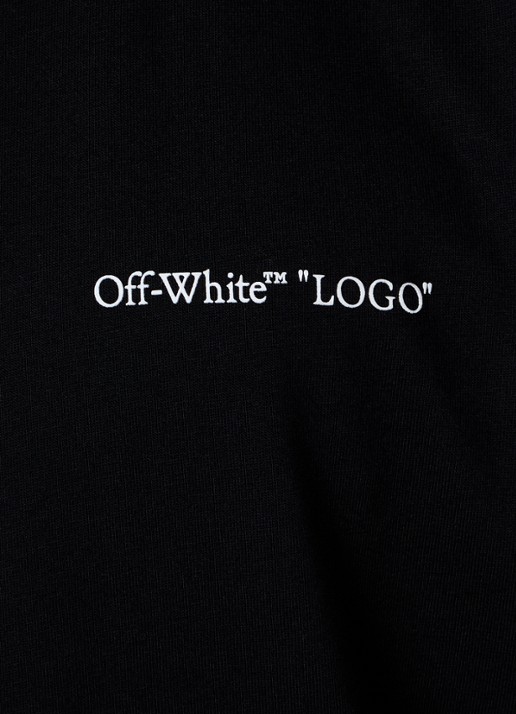 Off-White Logo Quote T-shirt met logo - detail 5 zwart