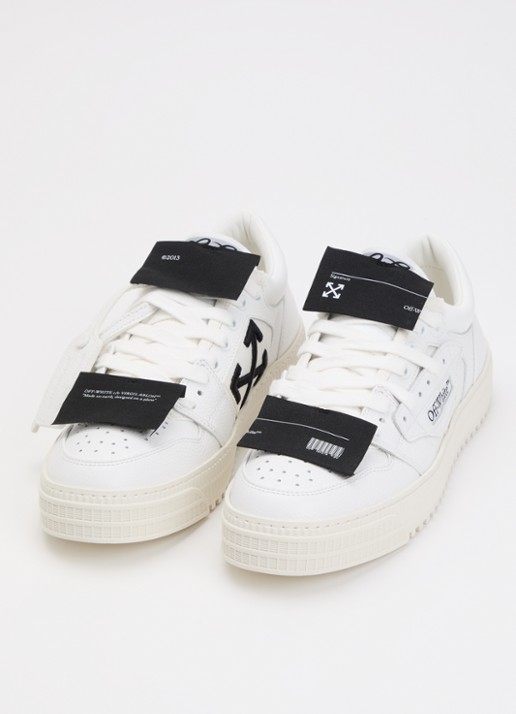 Off-White Low Top 3.0 Off Court sneaker met details van leer - detail 3 gebroken wit