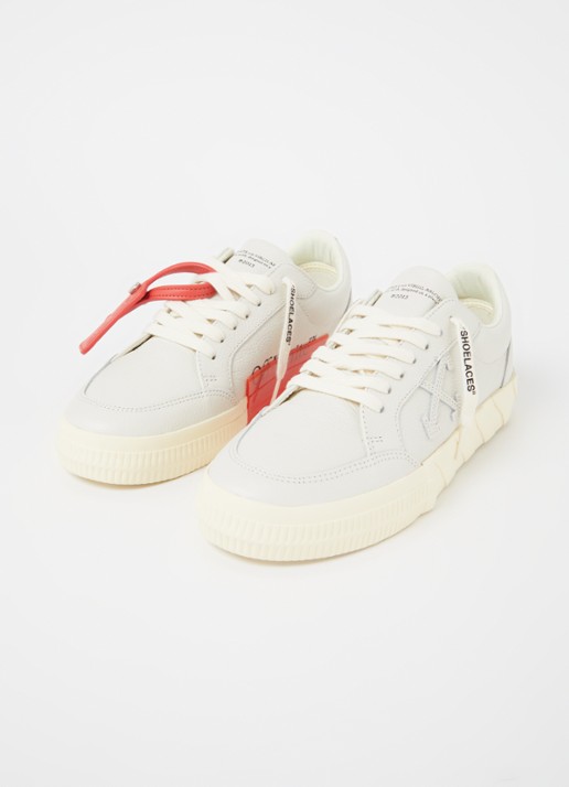 Off-White Low Vulcanized sneaker van kalfsleer - detail 3 creme
