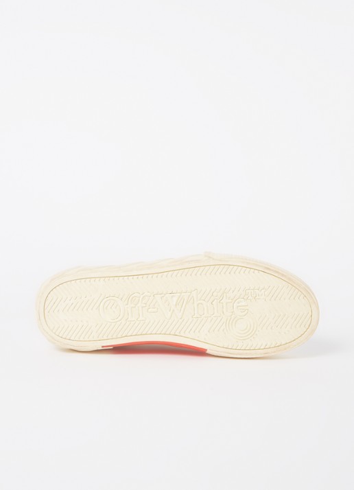 Off-White Low Vulcanized sneaker van leer - detail 7 gebroken wit