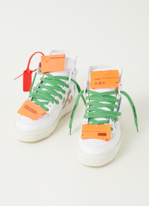 Off-White Off Court 3.0 sneaker van leer  - detail wit