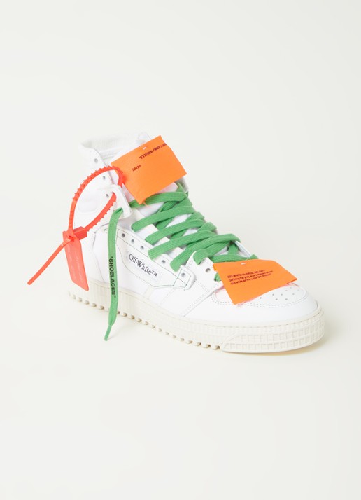 Off-White Off Court 3.0 sneaker van leer  - voorkant 4 wit