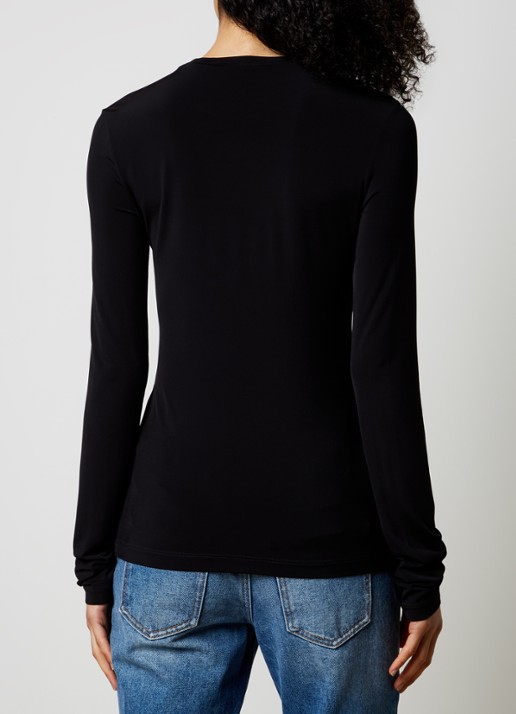 Off-White Off Stamp longsleeve met logo - achterkant zwart