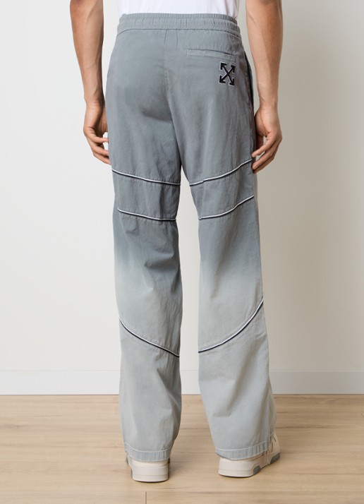 Off-White Offline straight fit trackpants met dip-dye dessin en trekkoord - achterkant grijs
