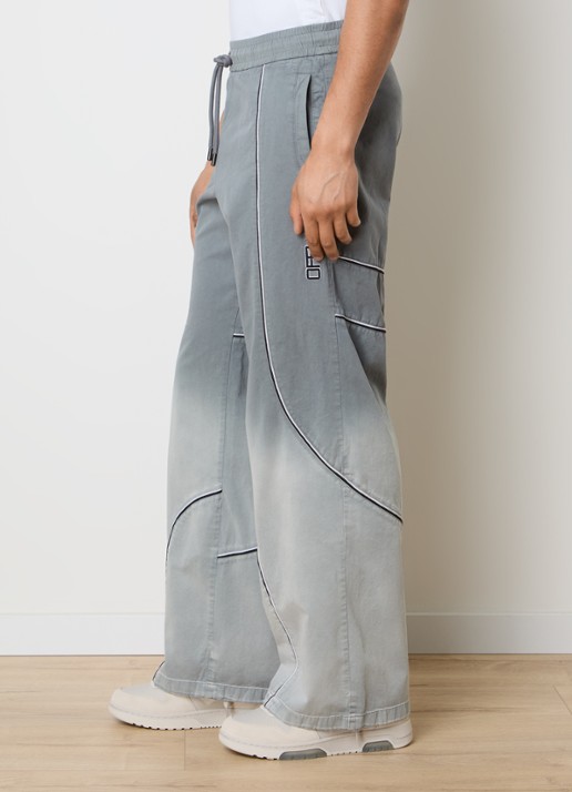 Off-White Offline straight fit trackpants met dip-dye dessin en trekkoord - detail 3 grijs