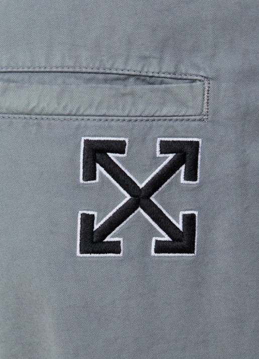 Off-White Offline straight fit trackpants met dip-dye dessin en trekkoord - detail 4 grijs