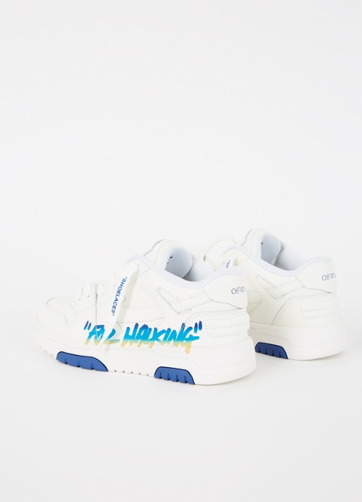 Off-White Out Of Office "For Walking" sneaker van kalfsleer - achterkant wit