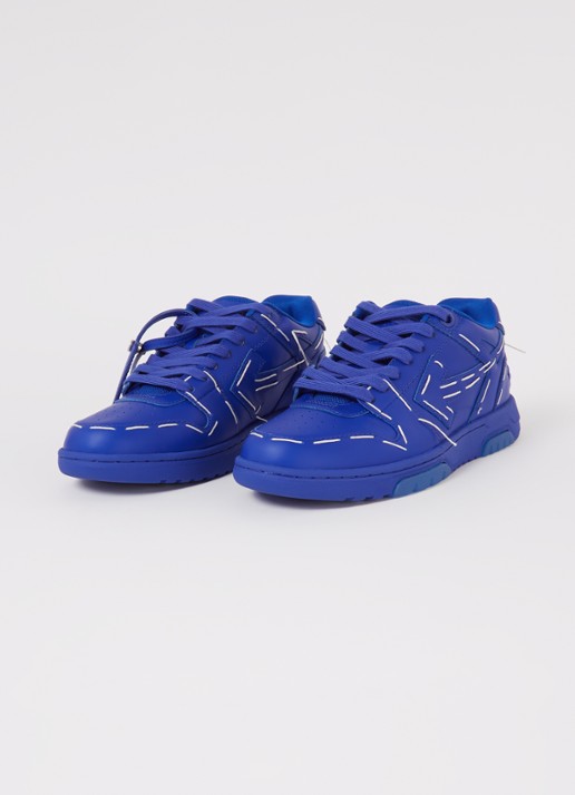 Off-White Out Of Office sneaker met leren details - detail 3 donkerblauw
