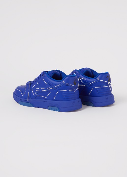 Off-White Out Of Office sneaker met leren details - detail 4 donkerblauw