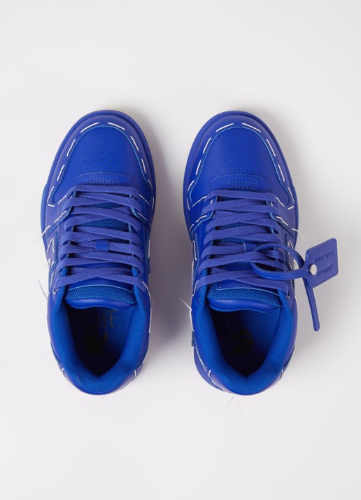 Off-White Out Of Office sneaker met leren details - detail 5 donkerblauw