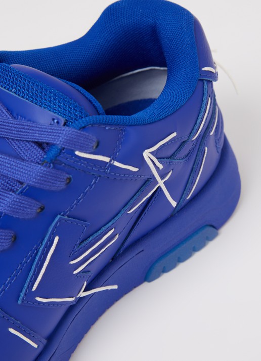 Off-White Out Of Office sneaker met leren details - detail 6 donkerblauw