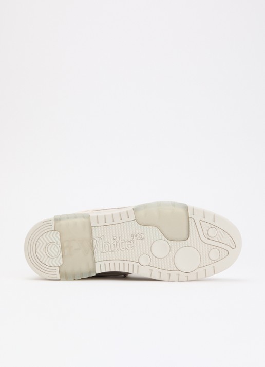 Off-White Out Of Office sneaker van kalfsleer met kalfssuède details - detail 5 beige