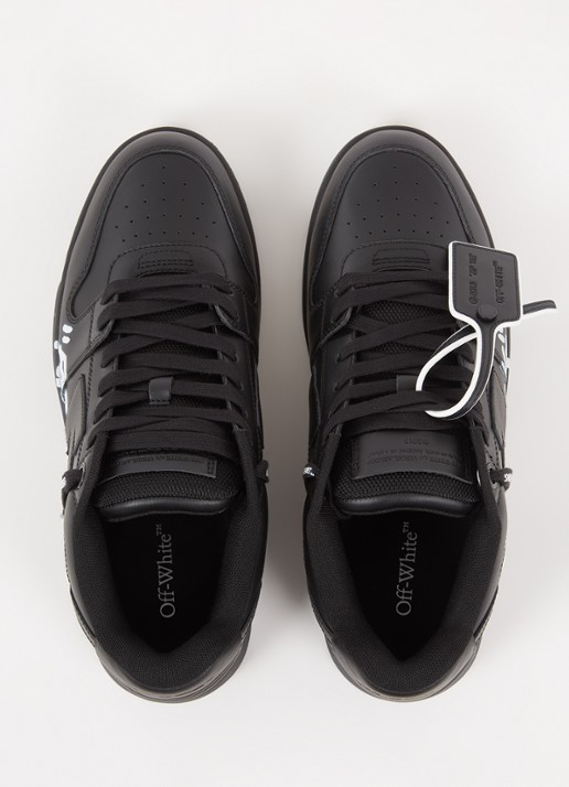 Off-White Out Of Office sneaker van kalfsleer met print - detail 5 zwart
