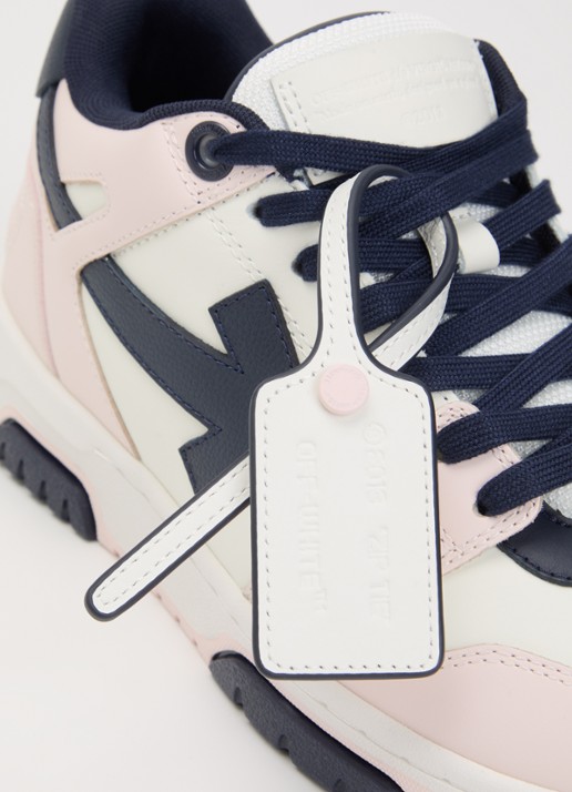 Off-White Out Of Office sneaker van kalfsleer - detail 6 lichtroze