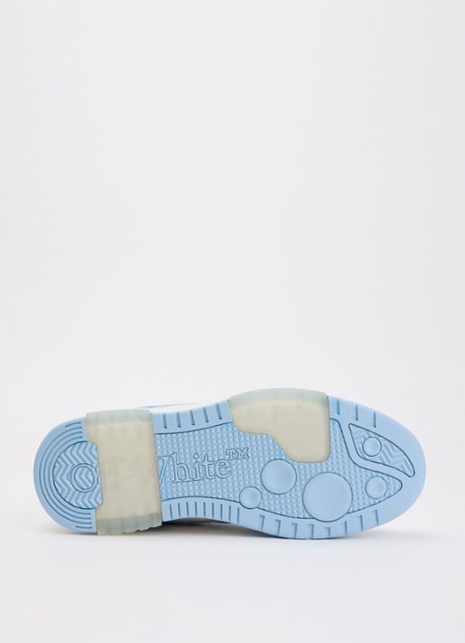 Off-White Out Of Office sneaker van kalfsleer - detail 6 lichtblauw