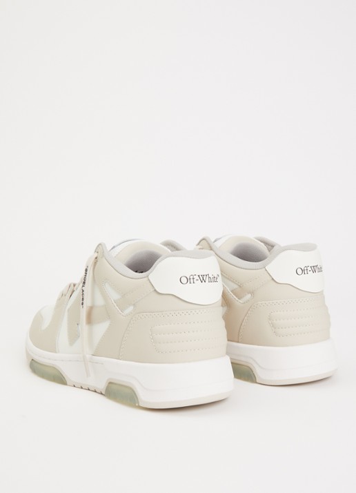 Off-White Out Of Office sneaker van kalfsleer - achterkant 6 beige