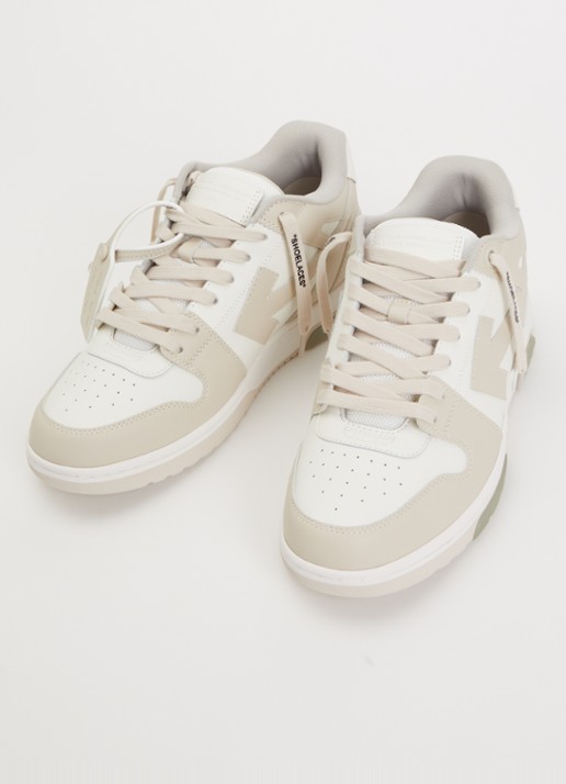 Off-White Out Of Office sneaker van kalfsleer - detail 2 beige