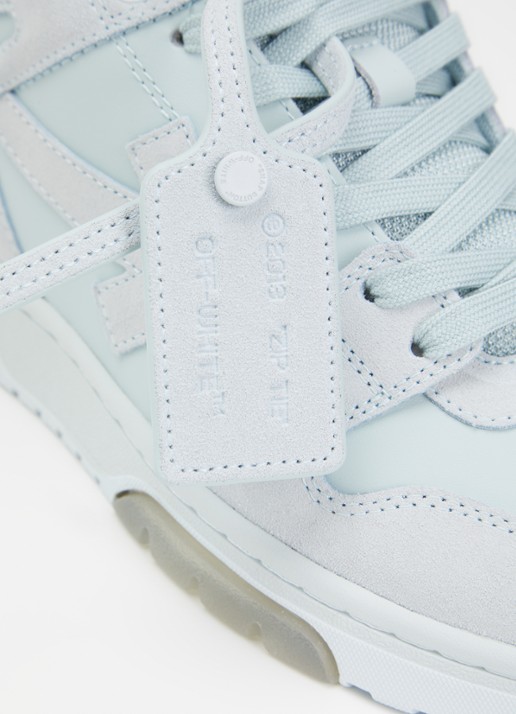 Off-White Out Of Office sneaker van suède - detail 6 grijs