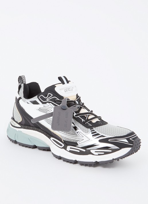 Off-White Ow Be Right Back sneaker met mesh details - voorkant 2 zwart