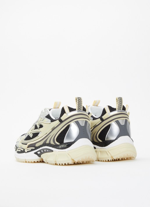 Off-White Ow Be Right Back sneaker met mesh details - achterkant 2 zwart