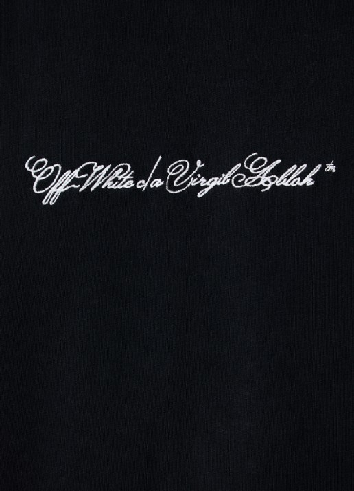Off-White Script Arrow T-shirt met logoborduring - detail 2 zwart