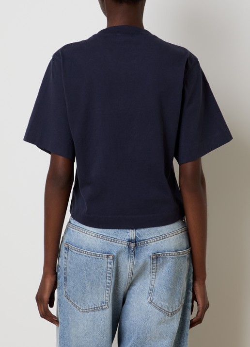 Off-White Script T-shirt met logo - achterkant donkerblauw