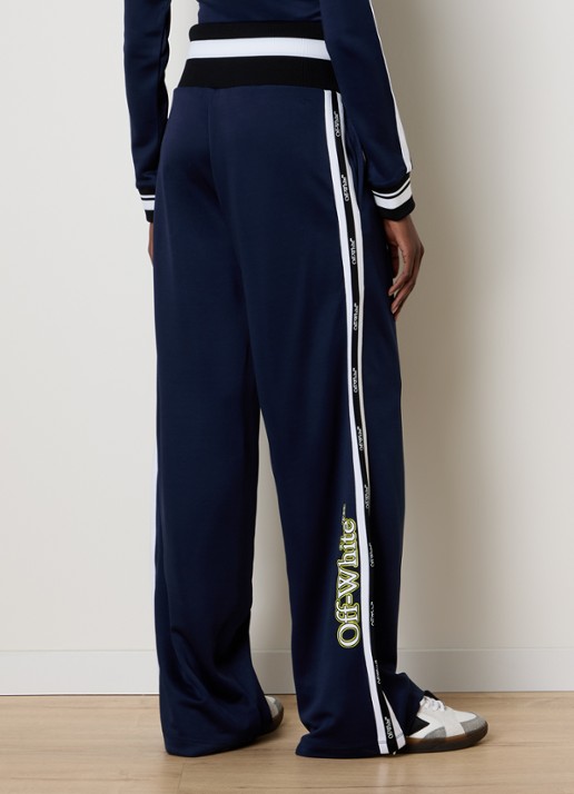 Off-White Serena high waist loose fit joggingbroek met logo - achterkant donkerblauw