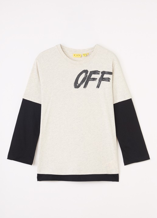 Off-White Shared Logo Dbl Layer longsleeve met logo- en backprint
