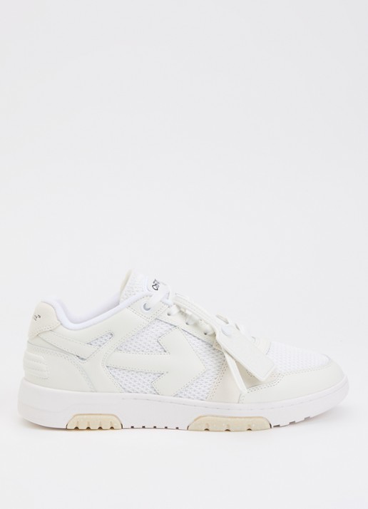 Off-White Slim Out Of Office sneaker met details van leer en suède