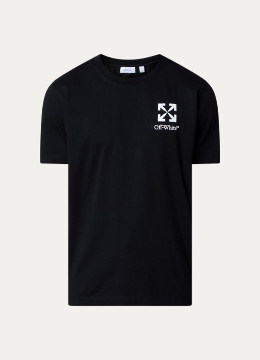 Off-White Small Arrow T-shirt met logoprint - voorkant 2 zwart