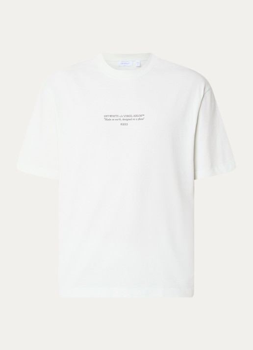 Off-White Statement T-shirt met logoprint - voorkant 3 mint
