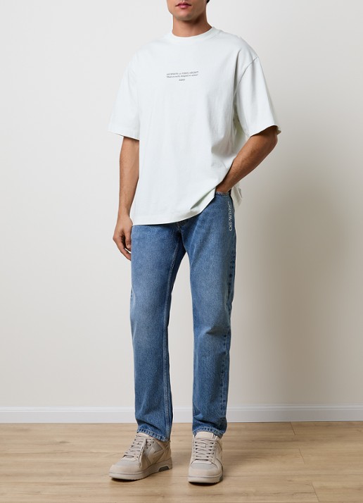 Off-White Statement T-shirt met logoprint - voorkant 4 mint