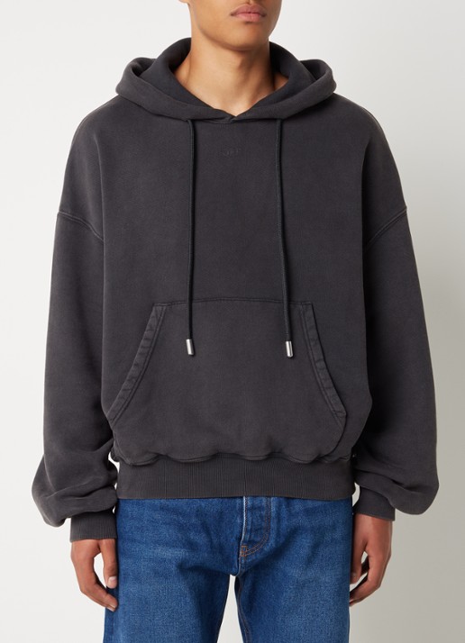 Off-White Super Moon hoodie met backprint  - achterkant antraciet
