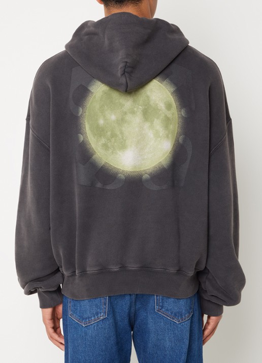 Off-White Super Moon hoodie met backprint  - detail 4 antraciet