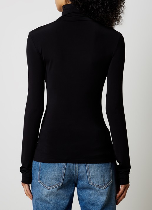 Off-White Top met col en logo - achterkant 5 zwart