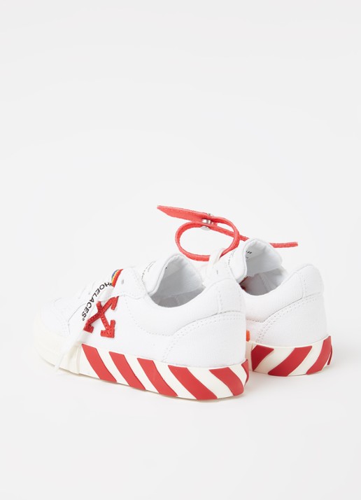 Off-White Vulcanized sneaker van canvas met suède detail - detail 3 wit